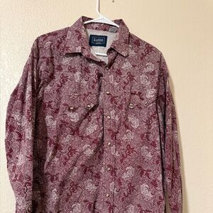 Men's Long Sleeve Classic Western shirt SIZE LARGE